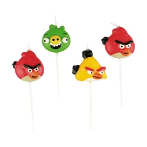 Angry Birds Tortenkerzen, Motivmix 4 Stk